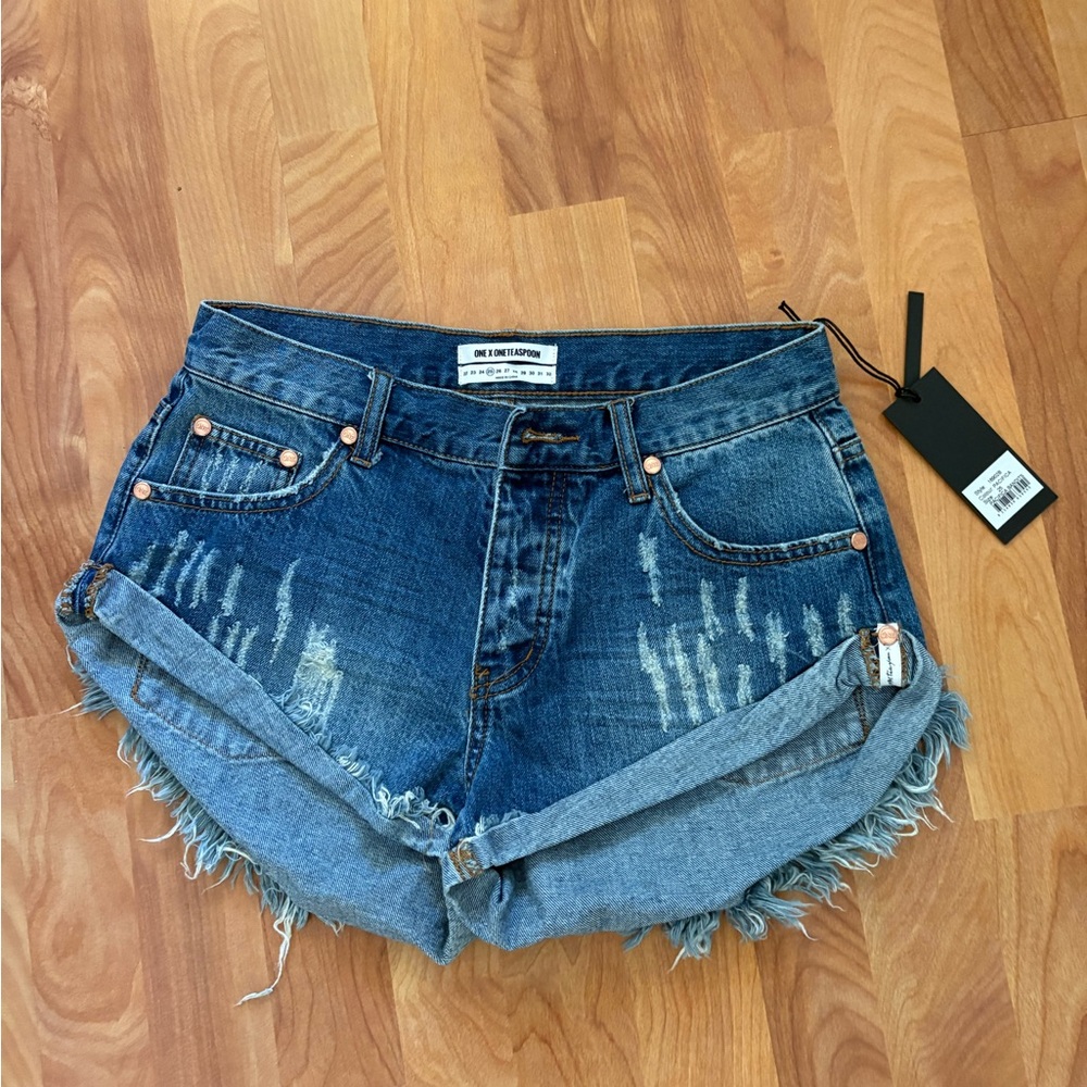 BNWT One Teaspoon Pacifica Bandit Denim Shorts